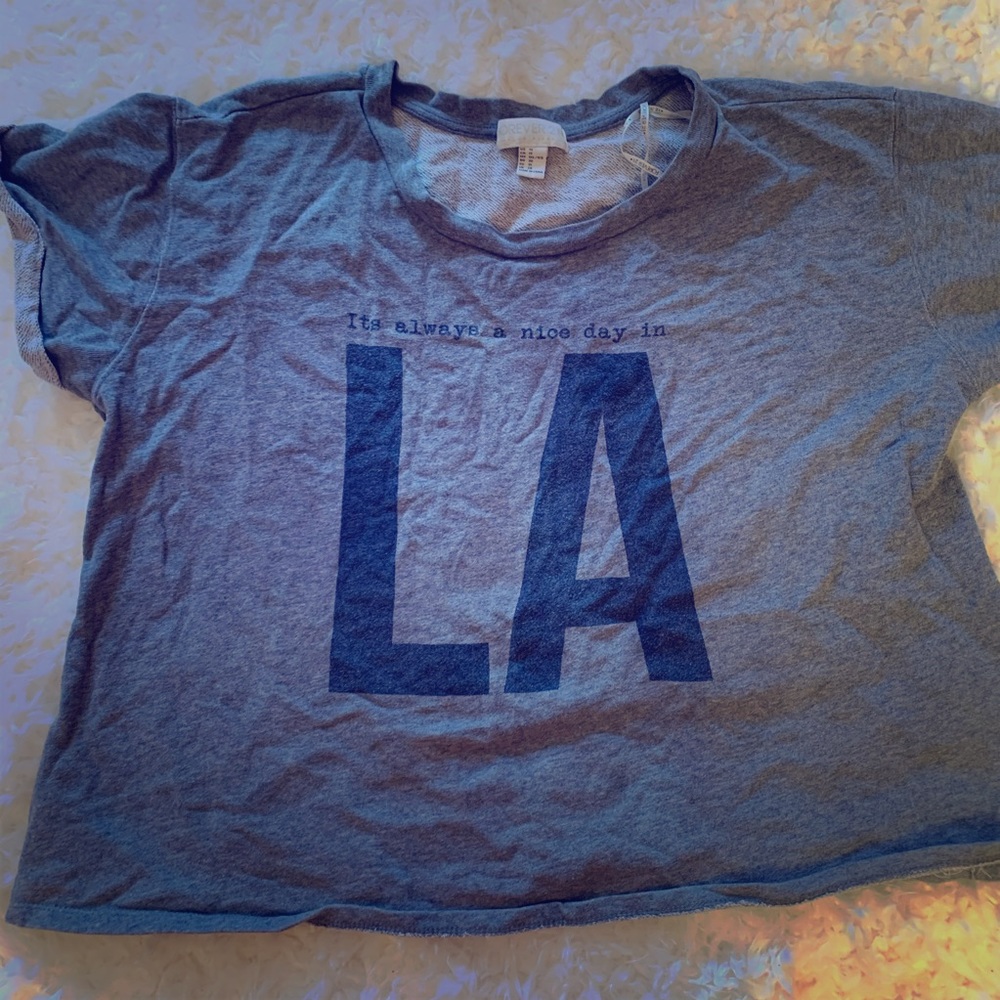 Grey  short sleeve sweatshirt